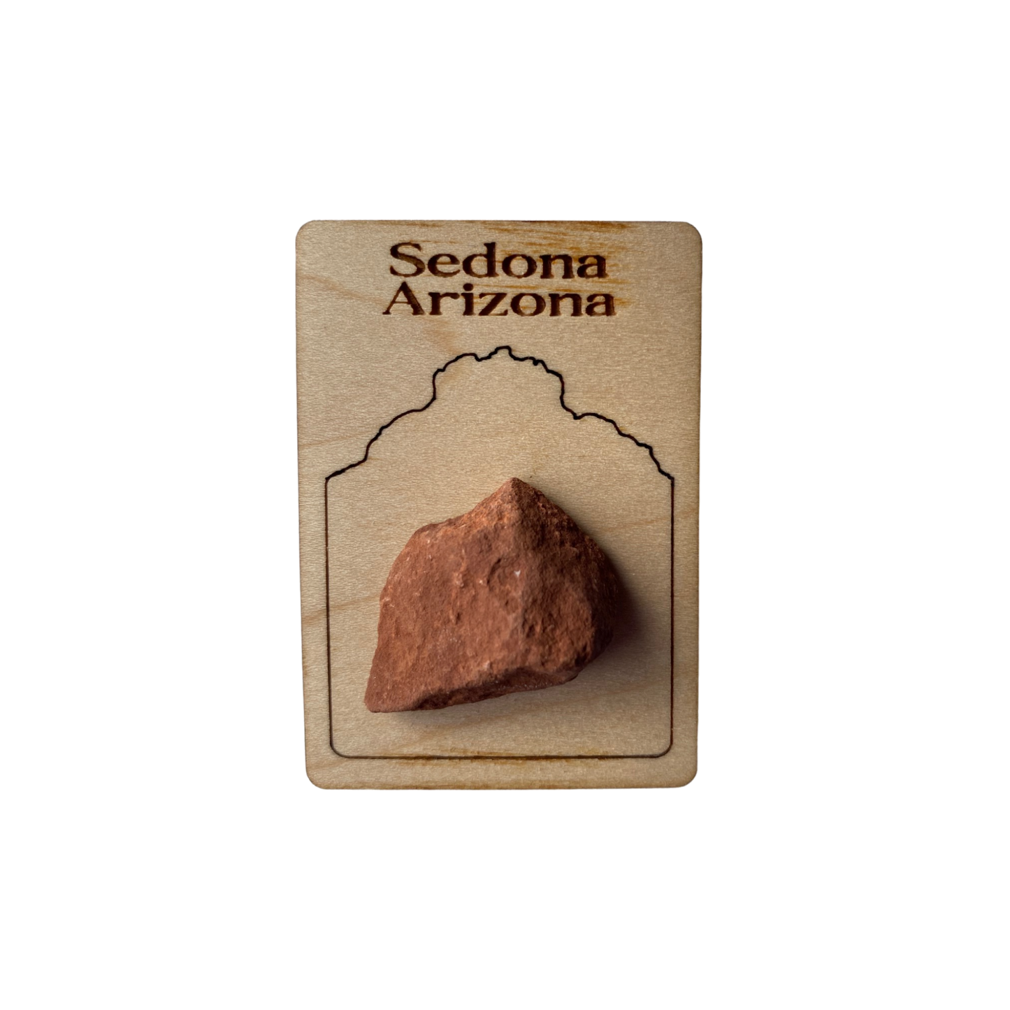 Sedona Rock Magnet With Bell Rock Outline