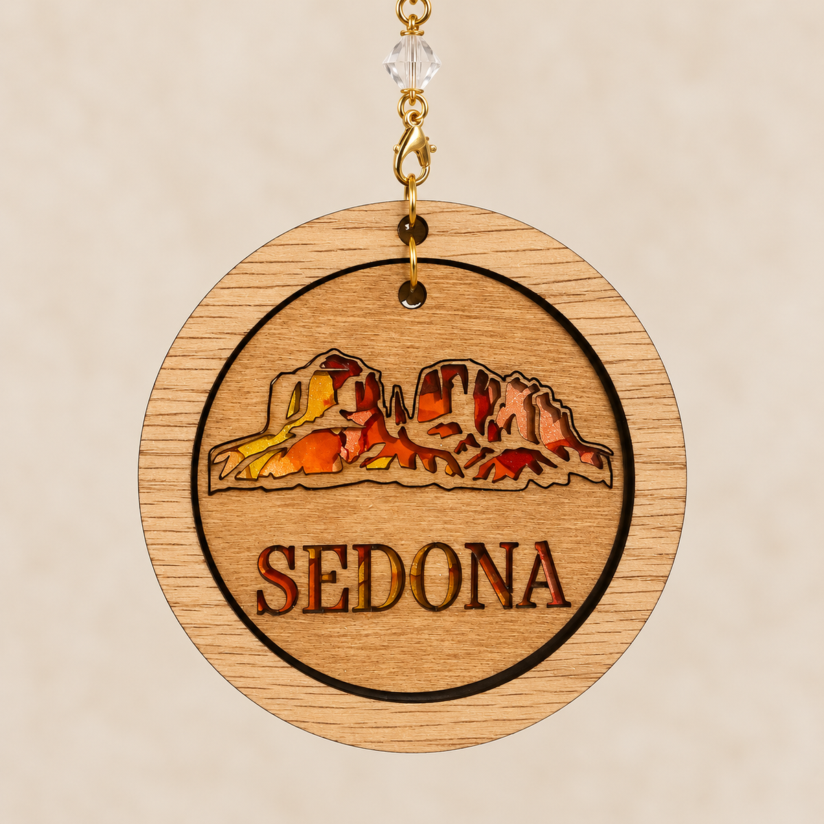 Cathedral Rock | Hand-Painted Wood Sedona Ornament