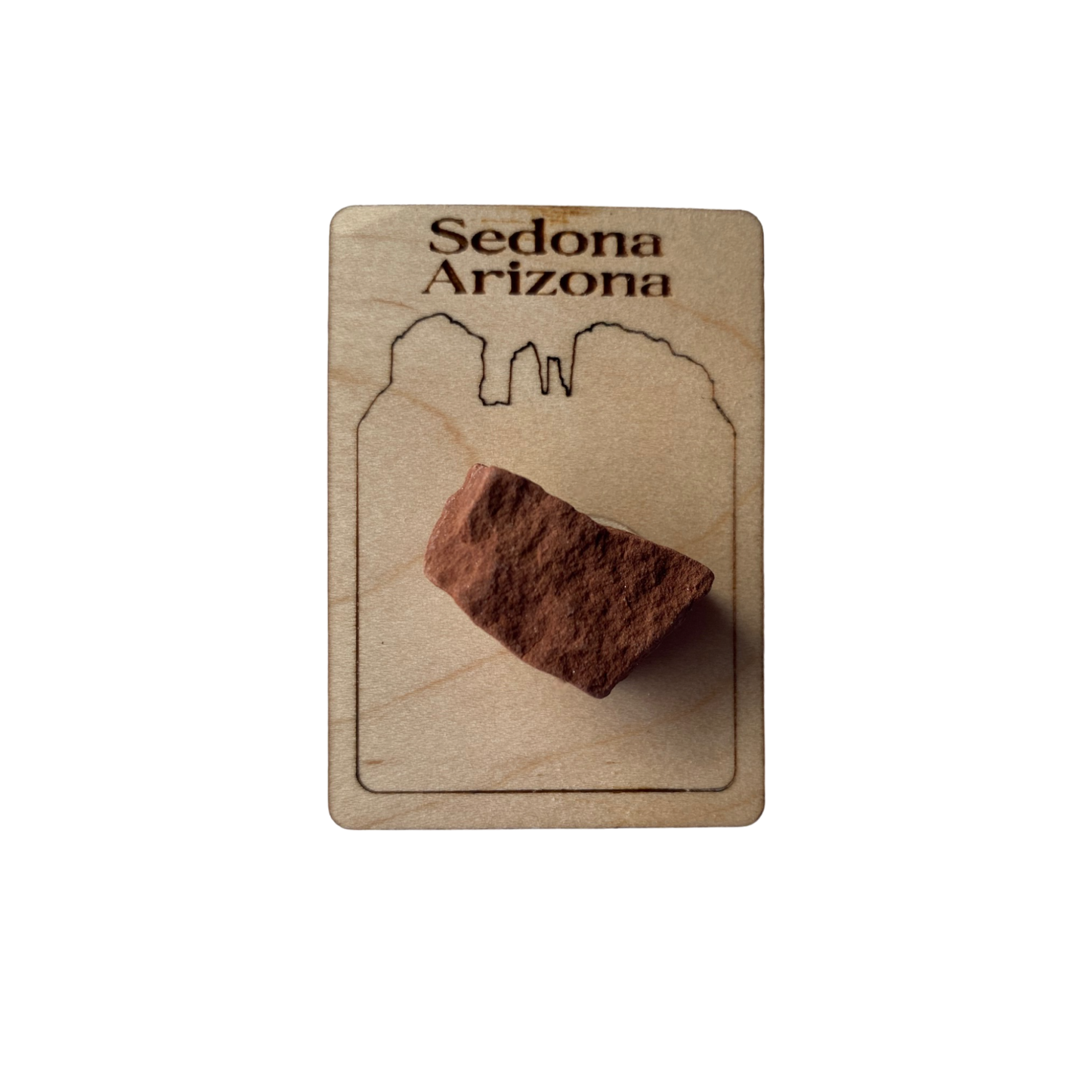 Sedona Rock Magnet With Cathedral Rock Outline