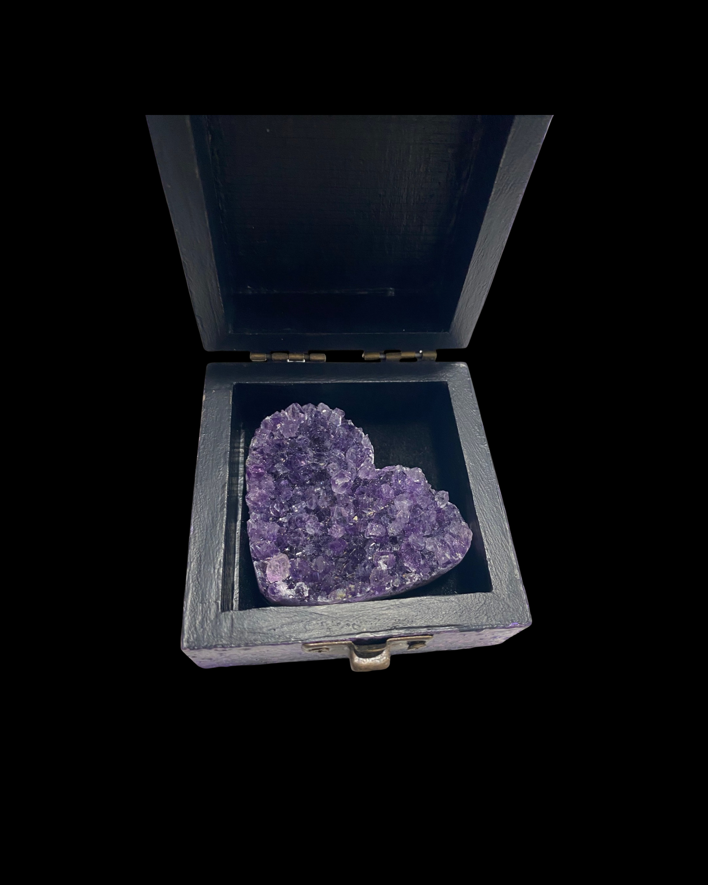 Timber & Stone Enchanted Keepsakes- Dragon's Amethyst Heart