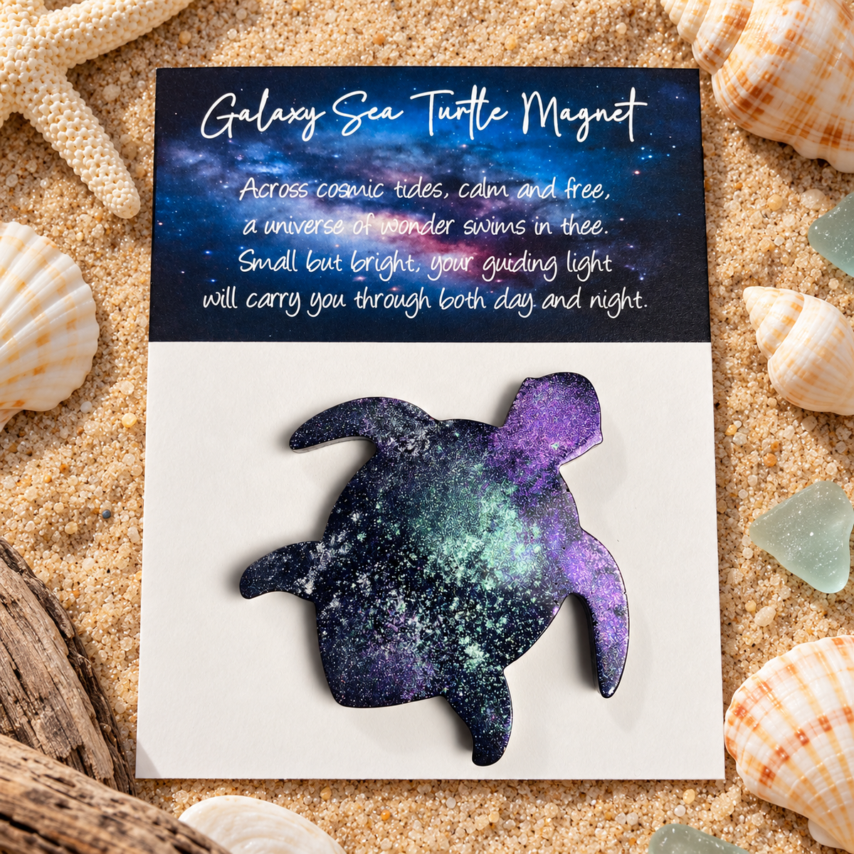 Galaxy Sea Turtle Resin Magnet