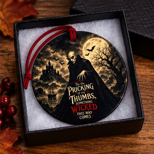 Nosferatu Gothic Halloween Ceramic Ornament | Something Wicked This Way Comes