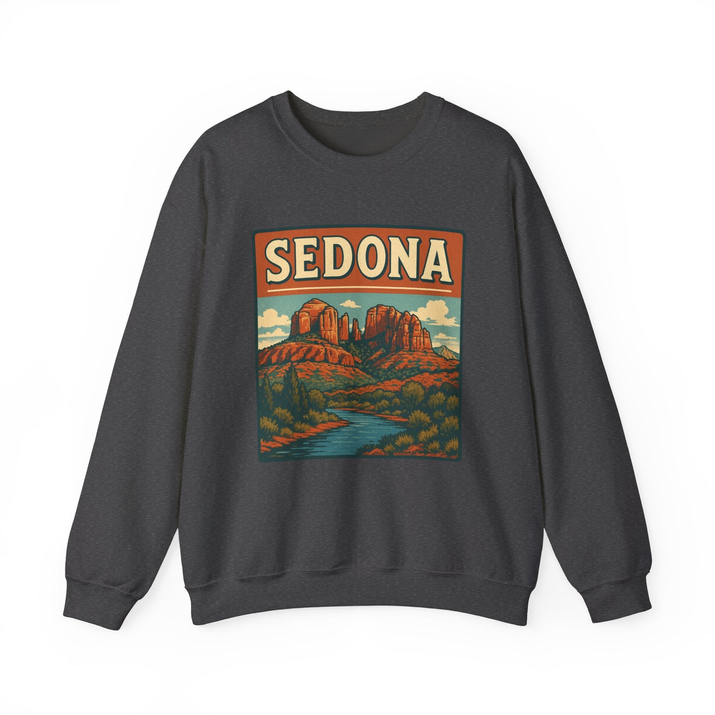Sedona Adventure Unisex Crewneck Sweatshirt - Cozy Travel Apparel, Gift for Nature Lovers, Fall Fashion, Vintage Style, Perfect for Hiking
