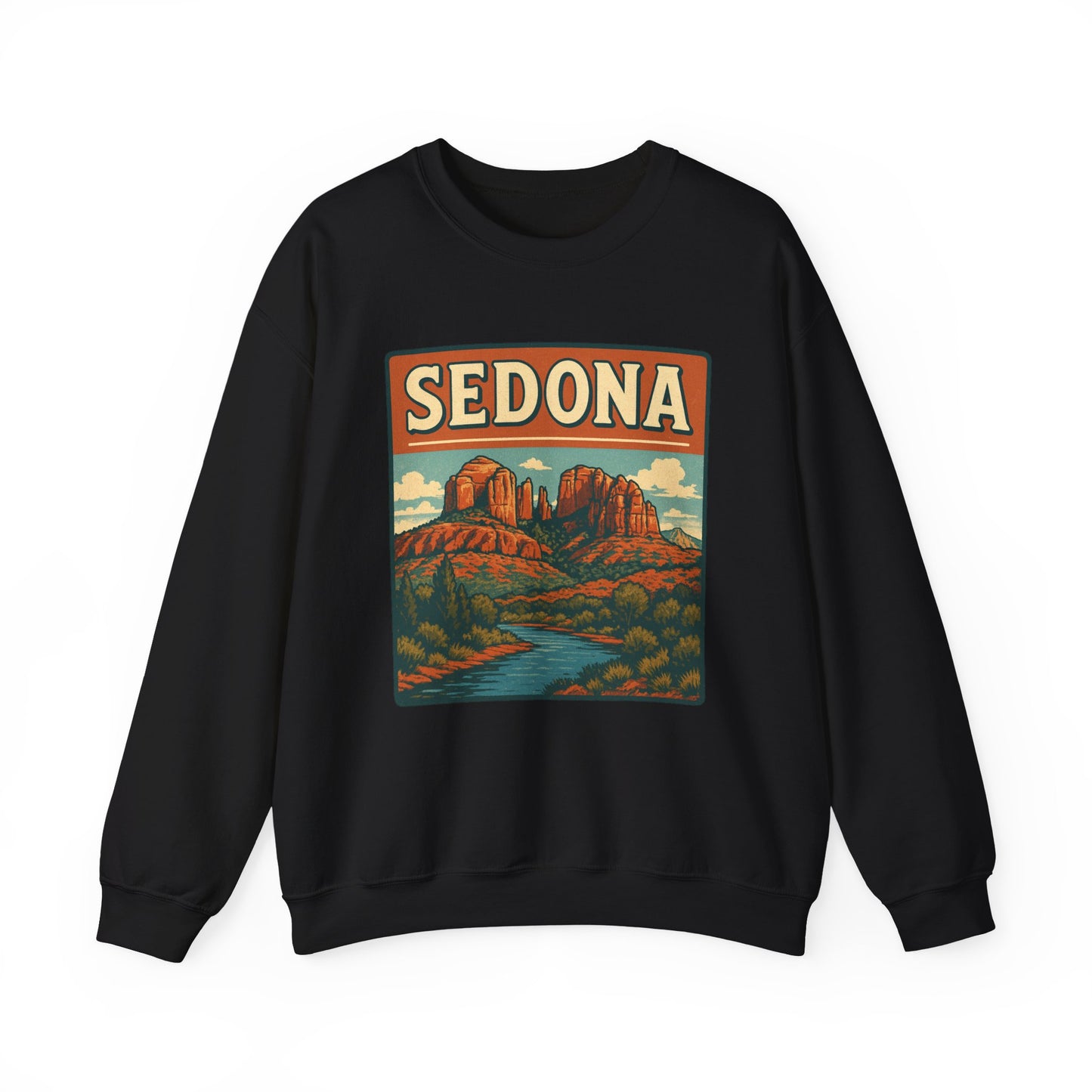 Sedona Adventure Unisex Crewneck Sweatshirt - Cozy Travel Apparel, Gift for Nature Lovers, Fall Fashion, Vintage Style, Perfect for Hiking