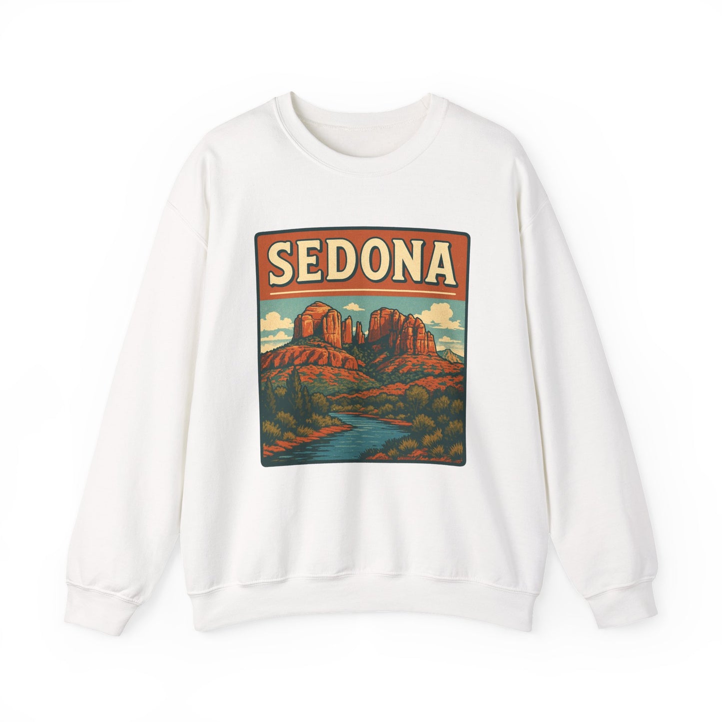 Sedona Adventure Unisex Crewneck Sweatshirt - Cozy Travel Apparel, Gift for Nature Lovers, Fall Fashion, Vintage Style, Perfect for Hiking