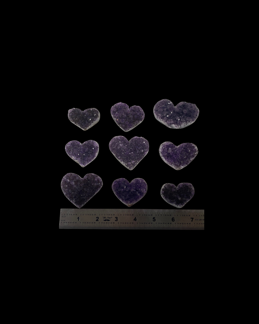 Timber & Stone Enchanted Keepsakes- The Heart that Remembers ~Amethyst Cluster Heart