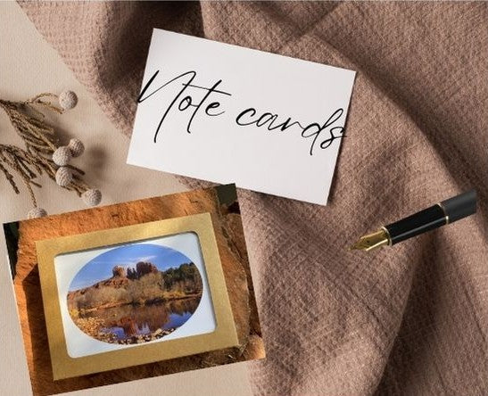 Reflections Of Cathedral Rock, Note Card Set
