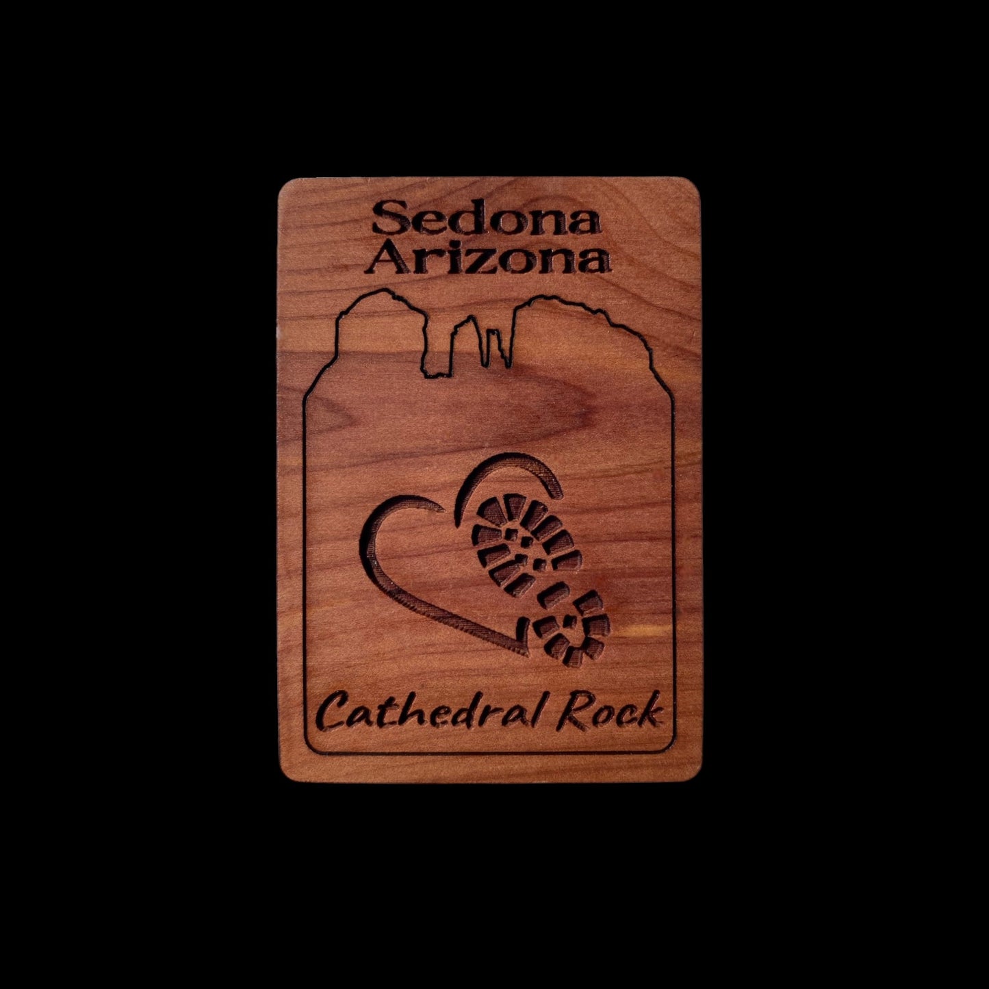 Magnet- I love Hiking Sedona Cathedral Rock Cedar