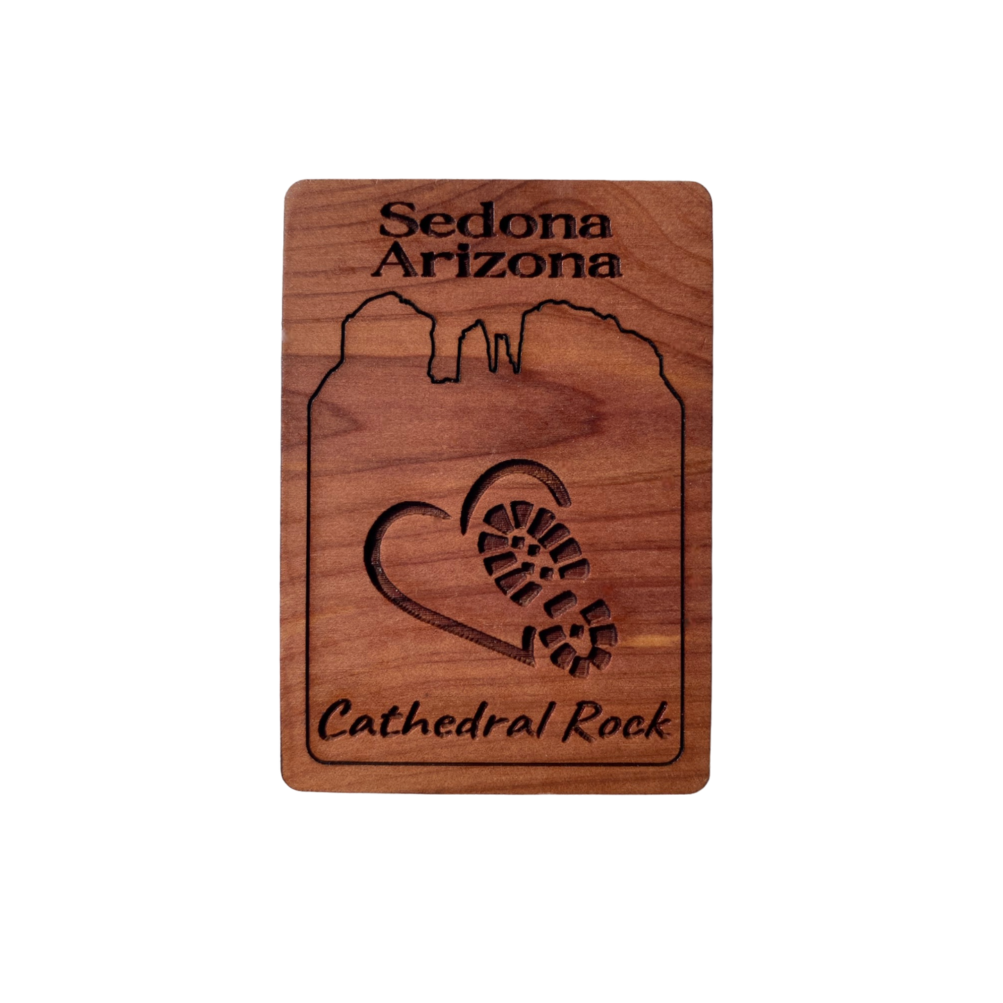 Magnet- I love Hiking Sedona Cathedral Rock Cedar
