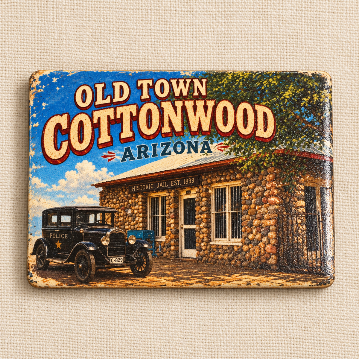 Old Town Cottonwood Ceramic Magnets