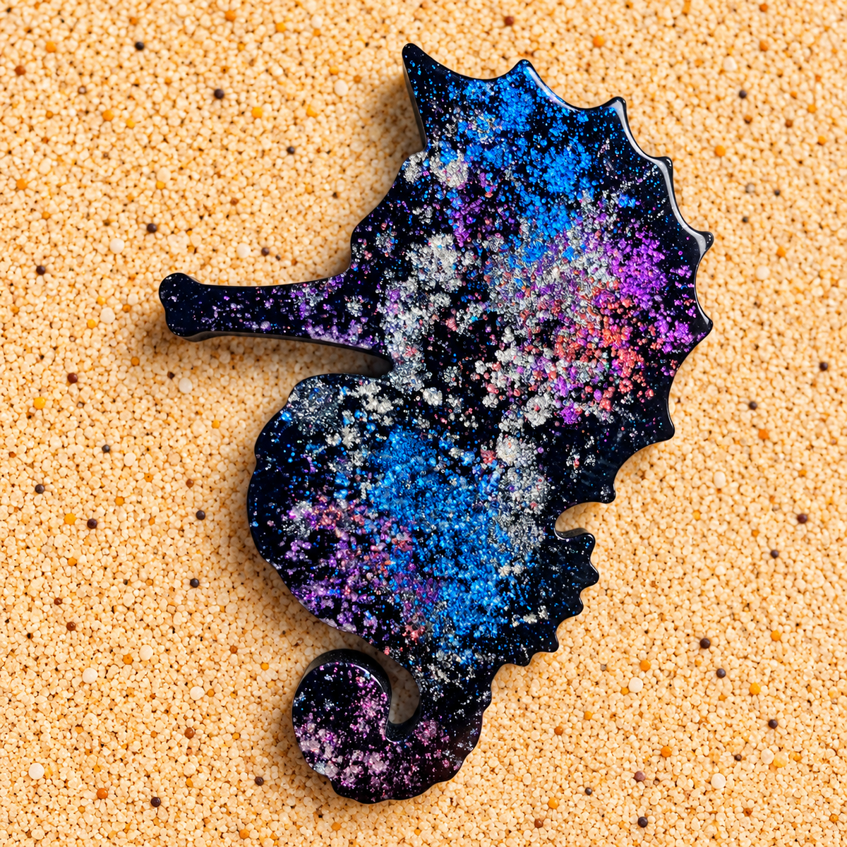Galaxy Sea Horse Resin Magnet