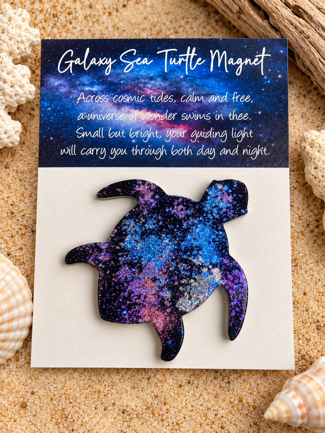 Galaxy Sea Turtle Resin Magnet