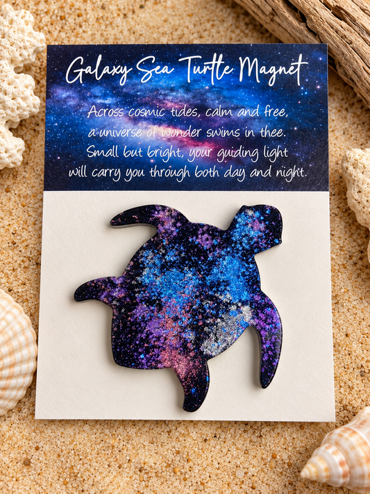 Galaxy Sea Turtle Resin Magnet