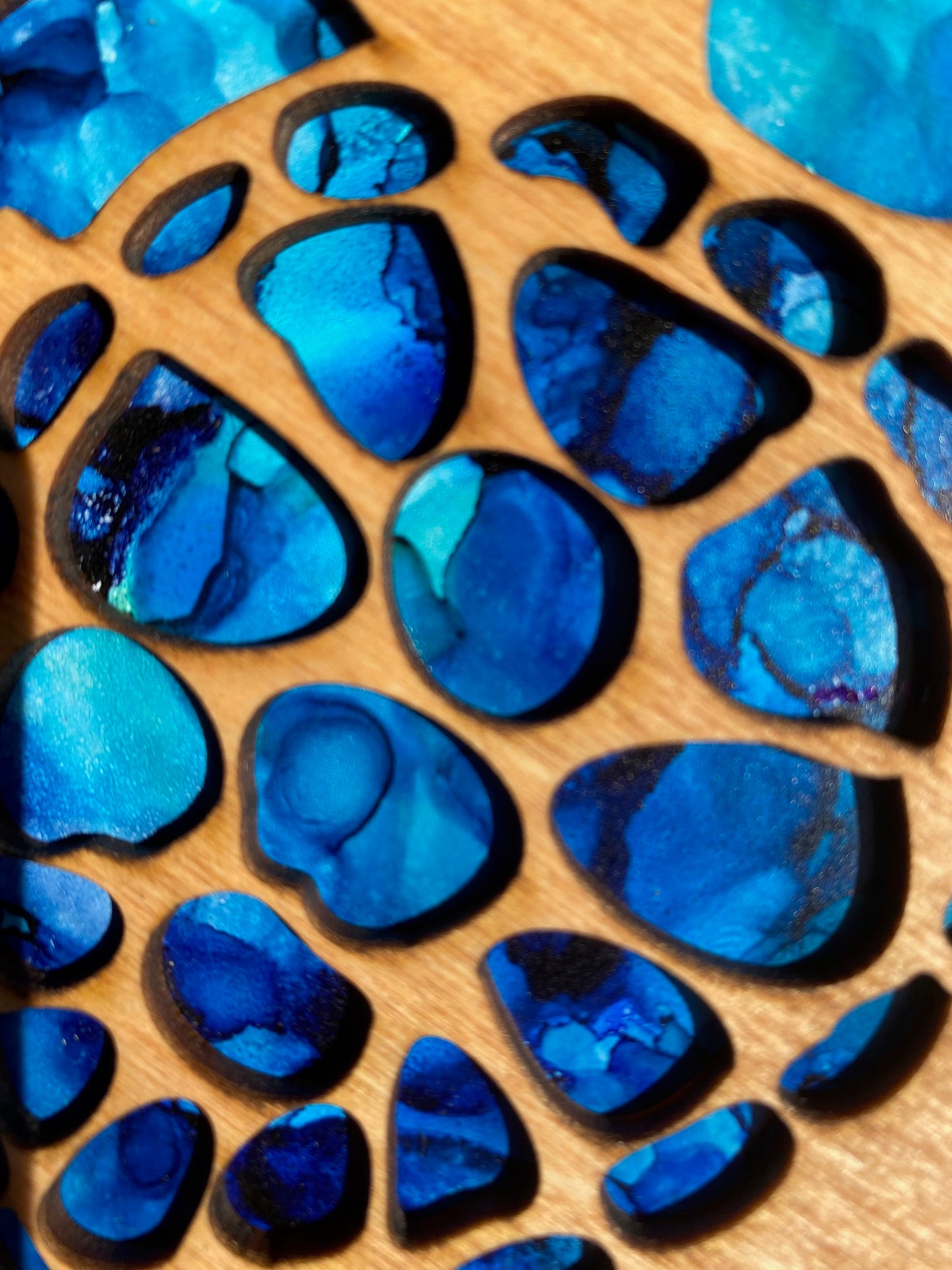 Blue Sea Turtle Hand Painted Art