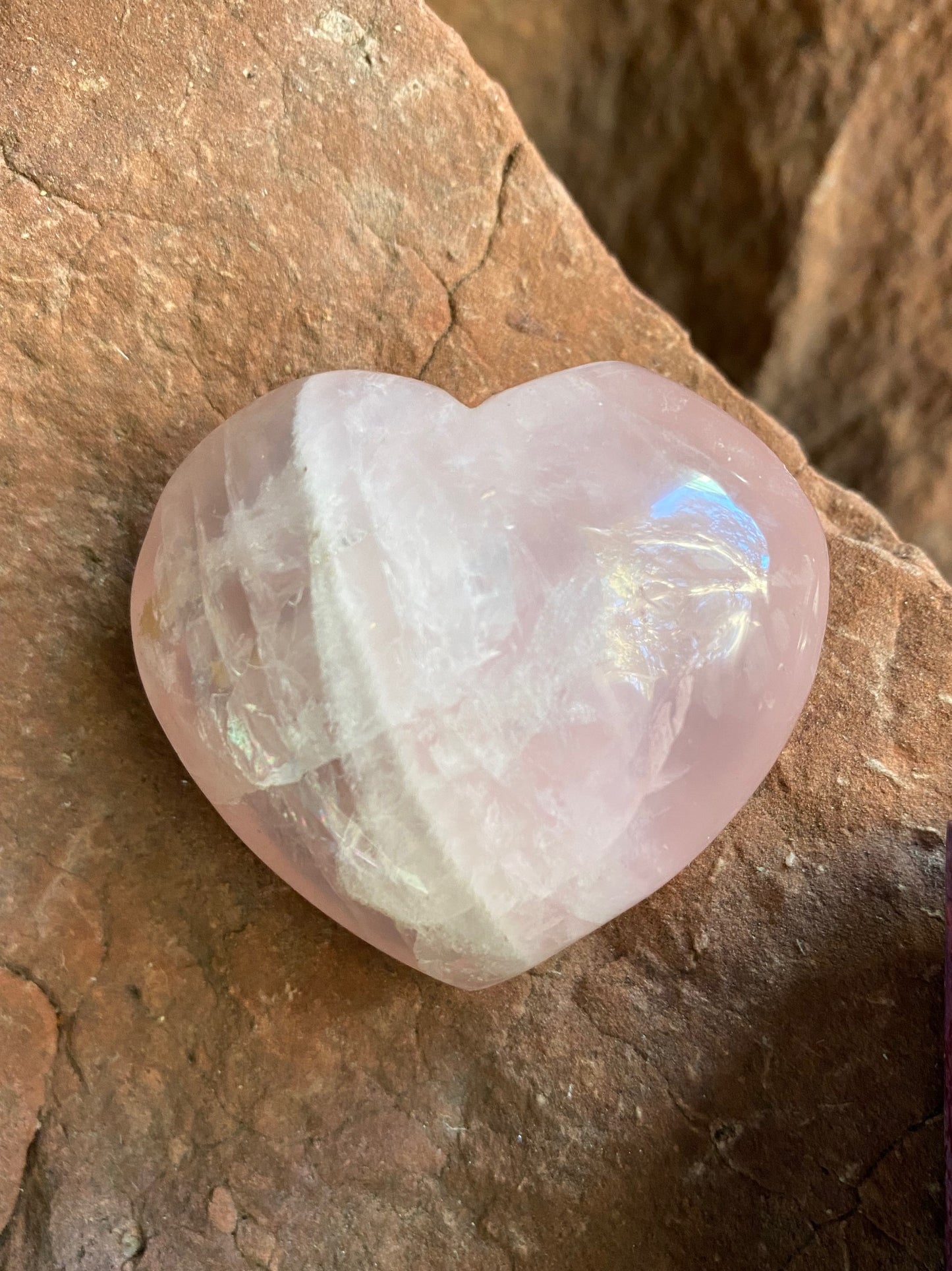 Timber & Stone Enchanted Keepsakes- Dragonbound Rose Quartz Heart