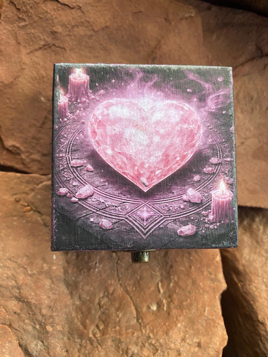 Timber & Stone Enchanted Keepsakes- Rose Heart Stone