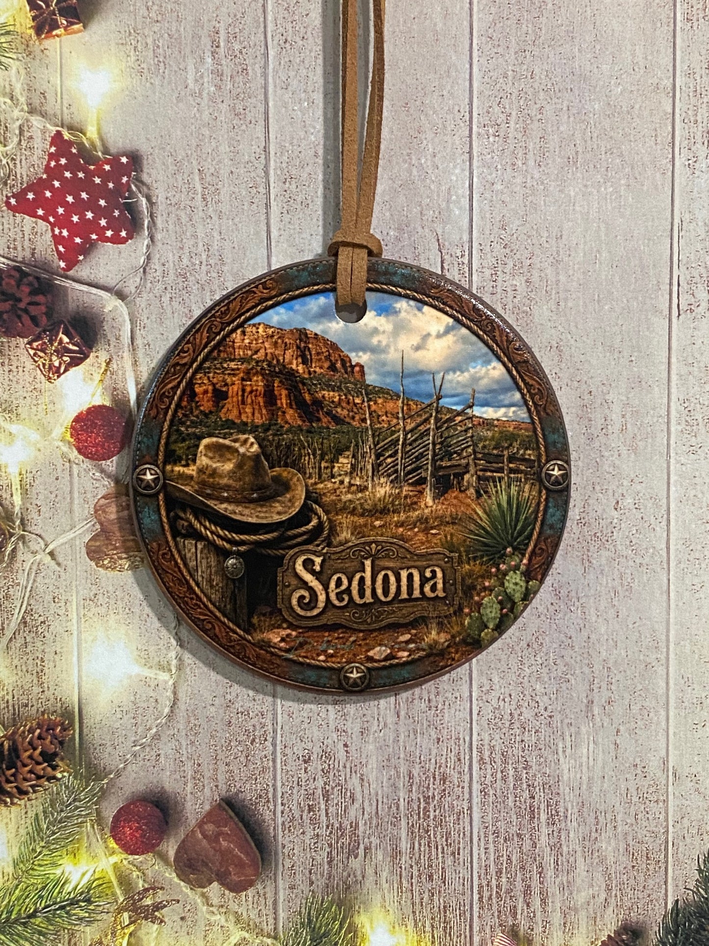 Sedona Western Spirit Ceramic Ornament