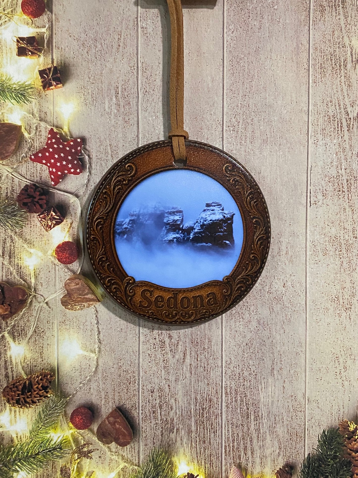 Sedona's Misty Coffee Pot Ceramic Ornament