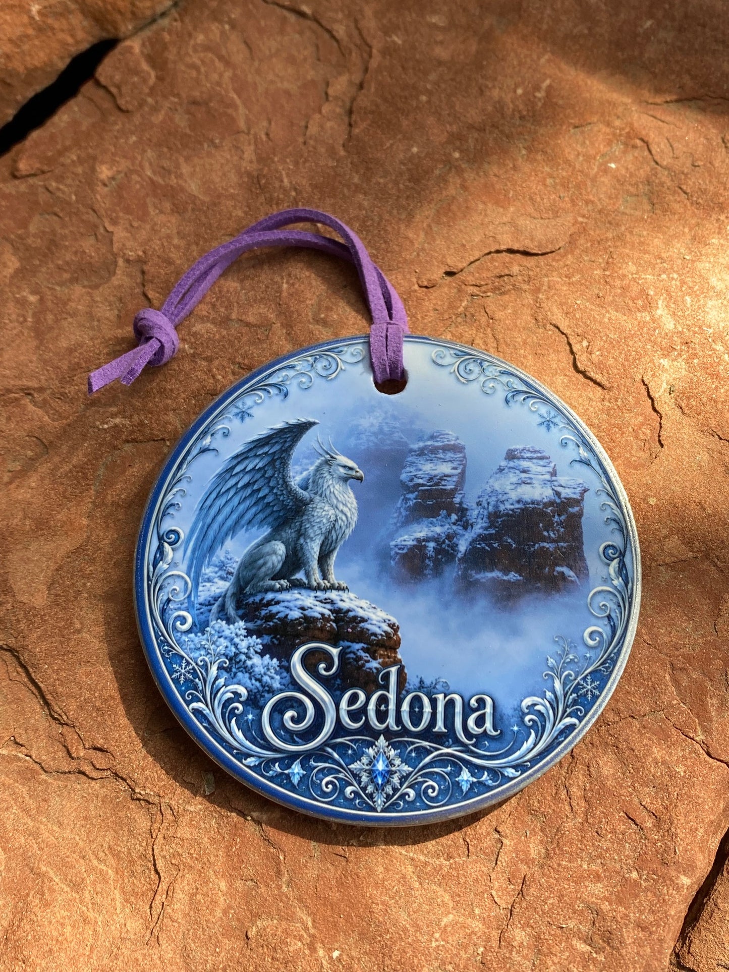 Snow Griffin Sedona Ceramic Ornament