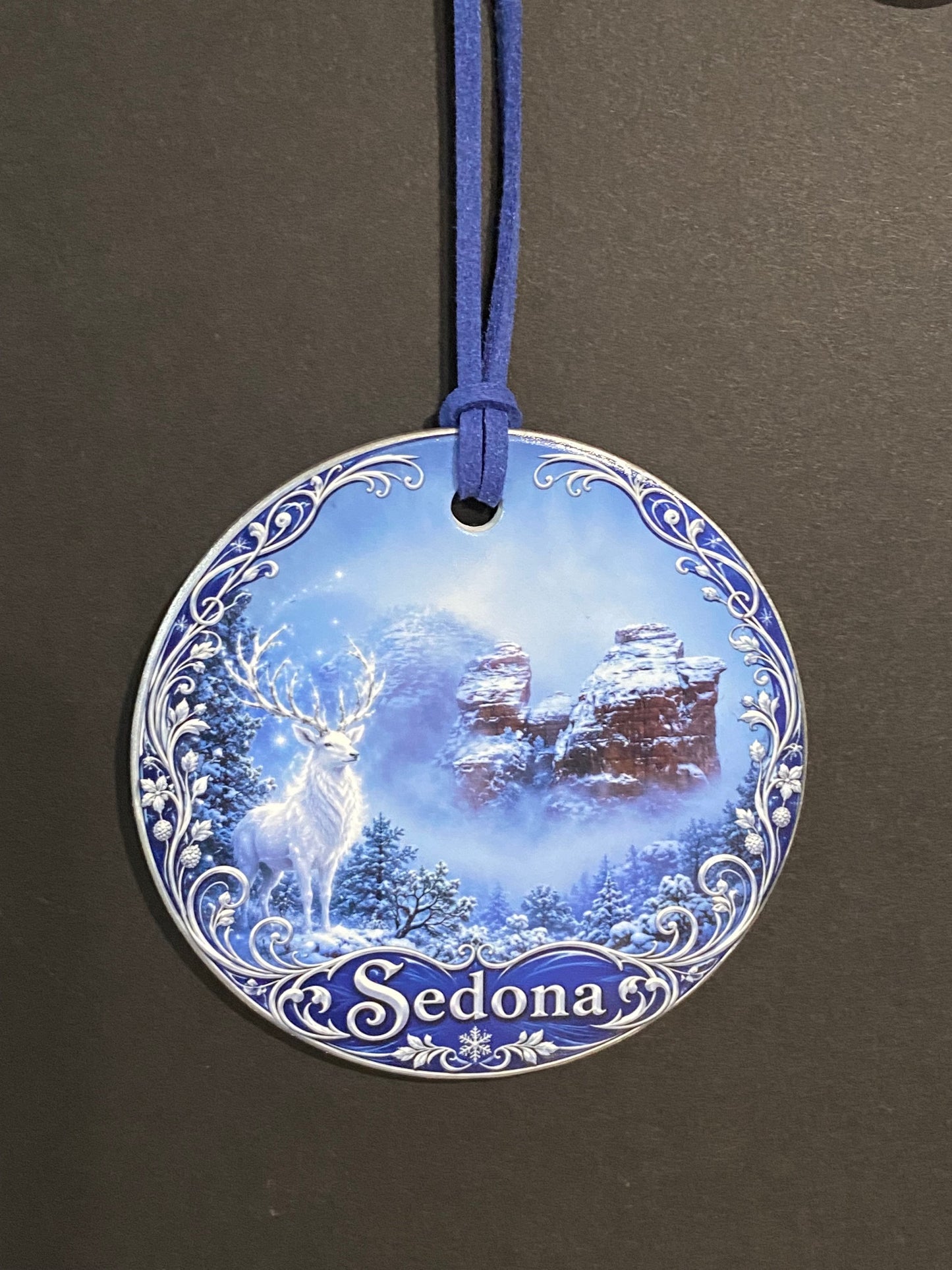 White Spirit Stag Sedona Ceramic Ornament