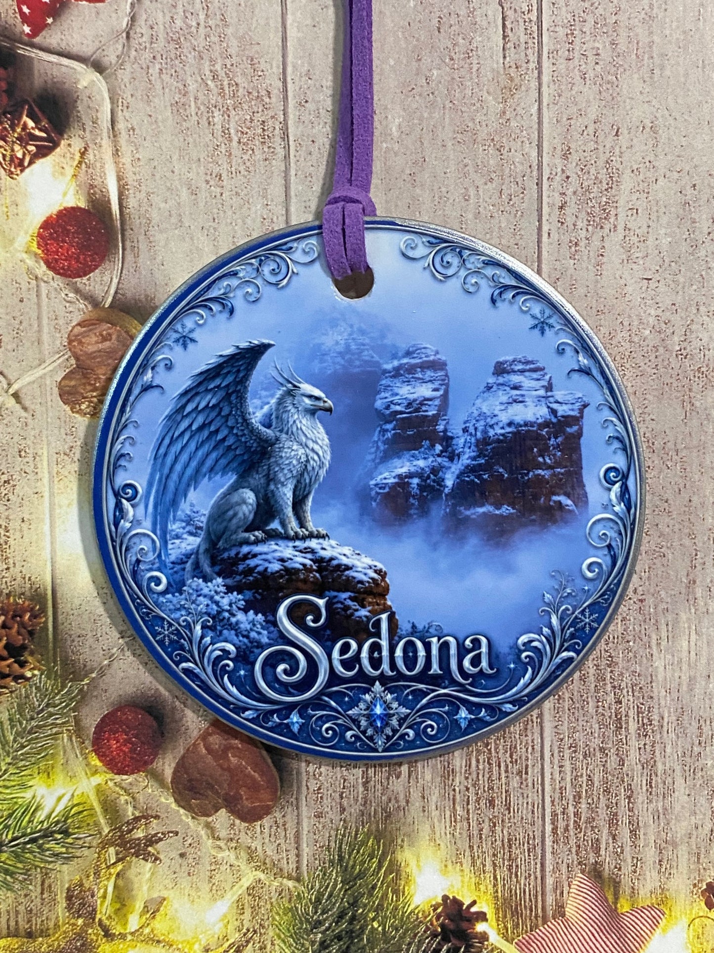 Snow Griffin Sedona Ceramic Ornament
