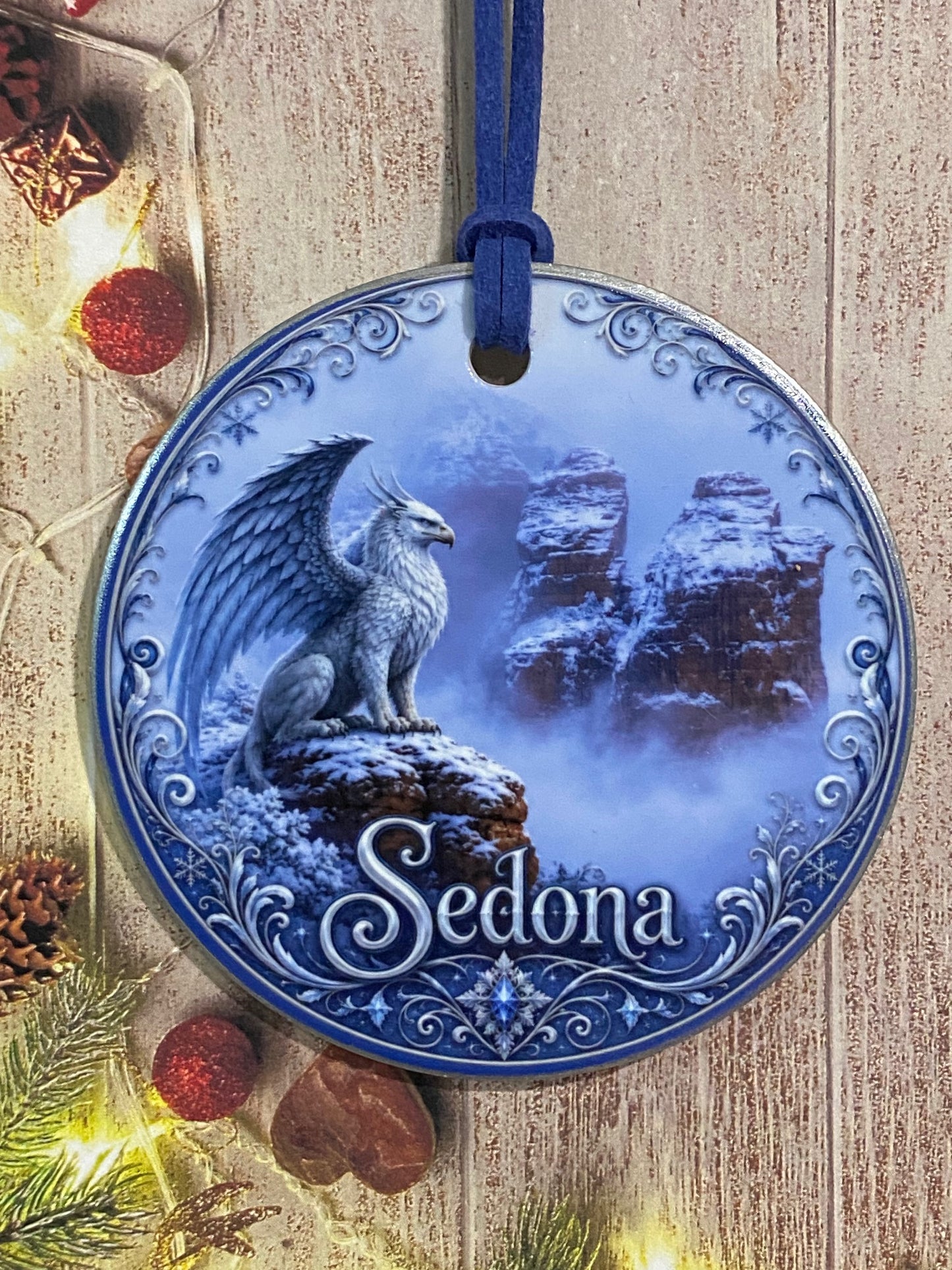 Snow Griffin Sedona Ceramic Ornament