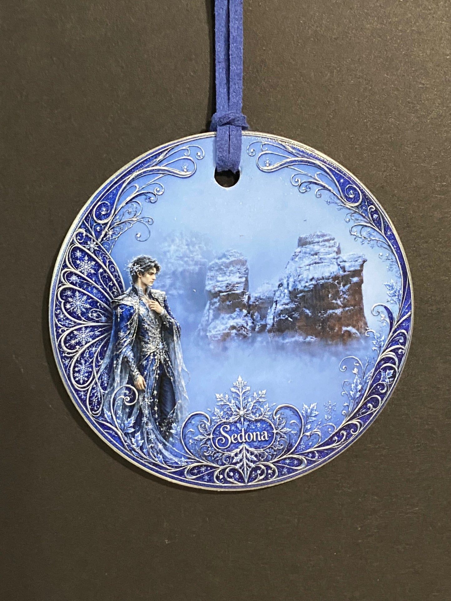 Winter Fae Guardian Sedona Ceramic Ornament