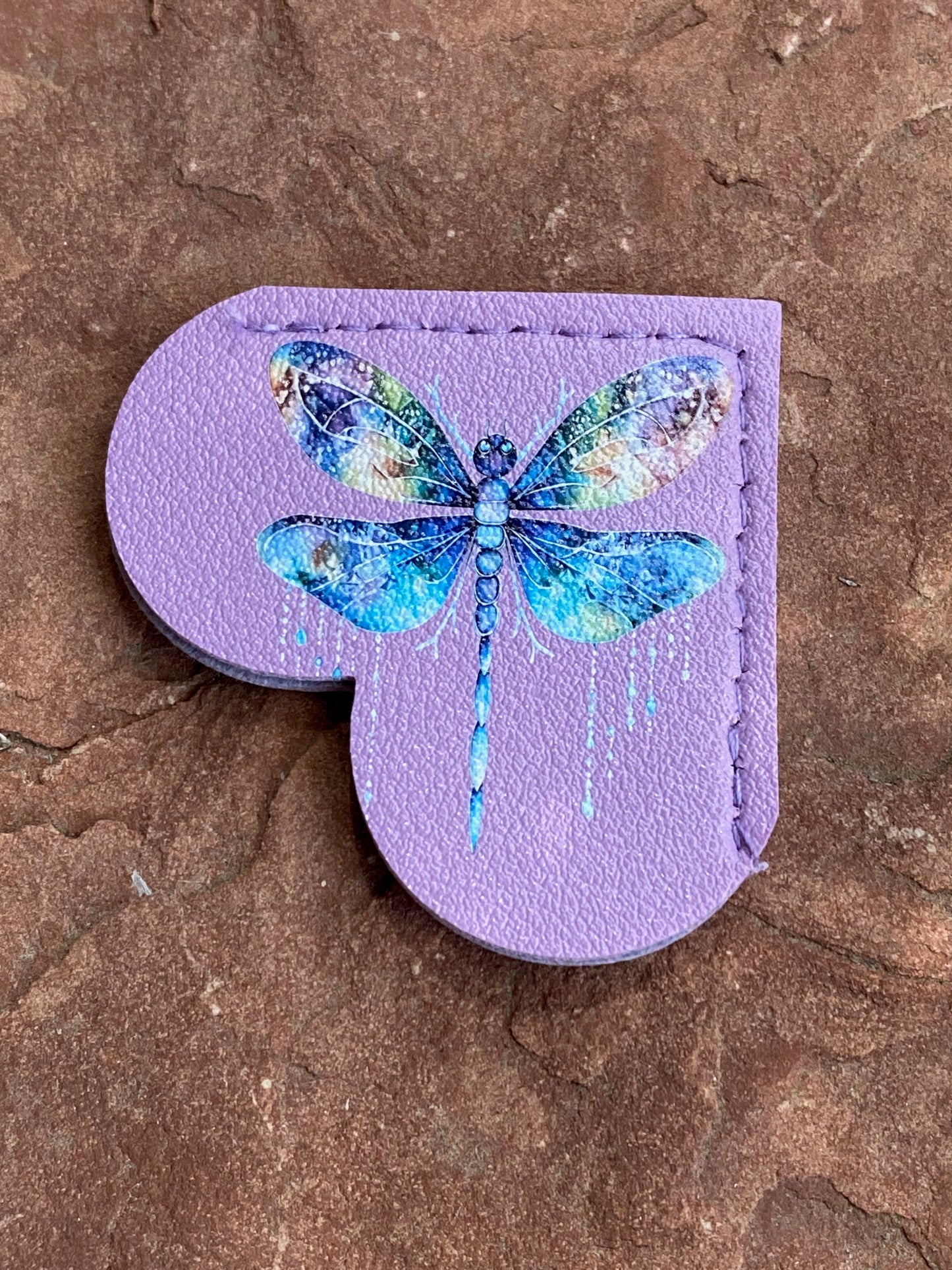 Corner Heart Bookmark: Dragonfly