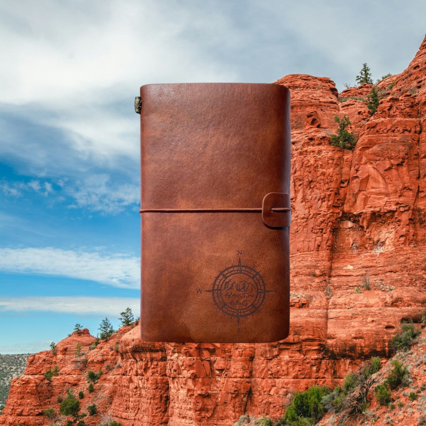 Journal- Sedona Adventure Awaits Engraved leatherette travelers journal