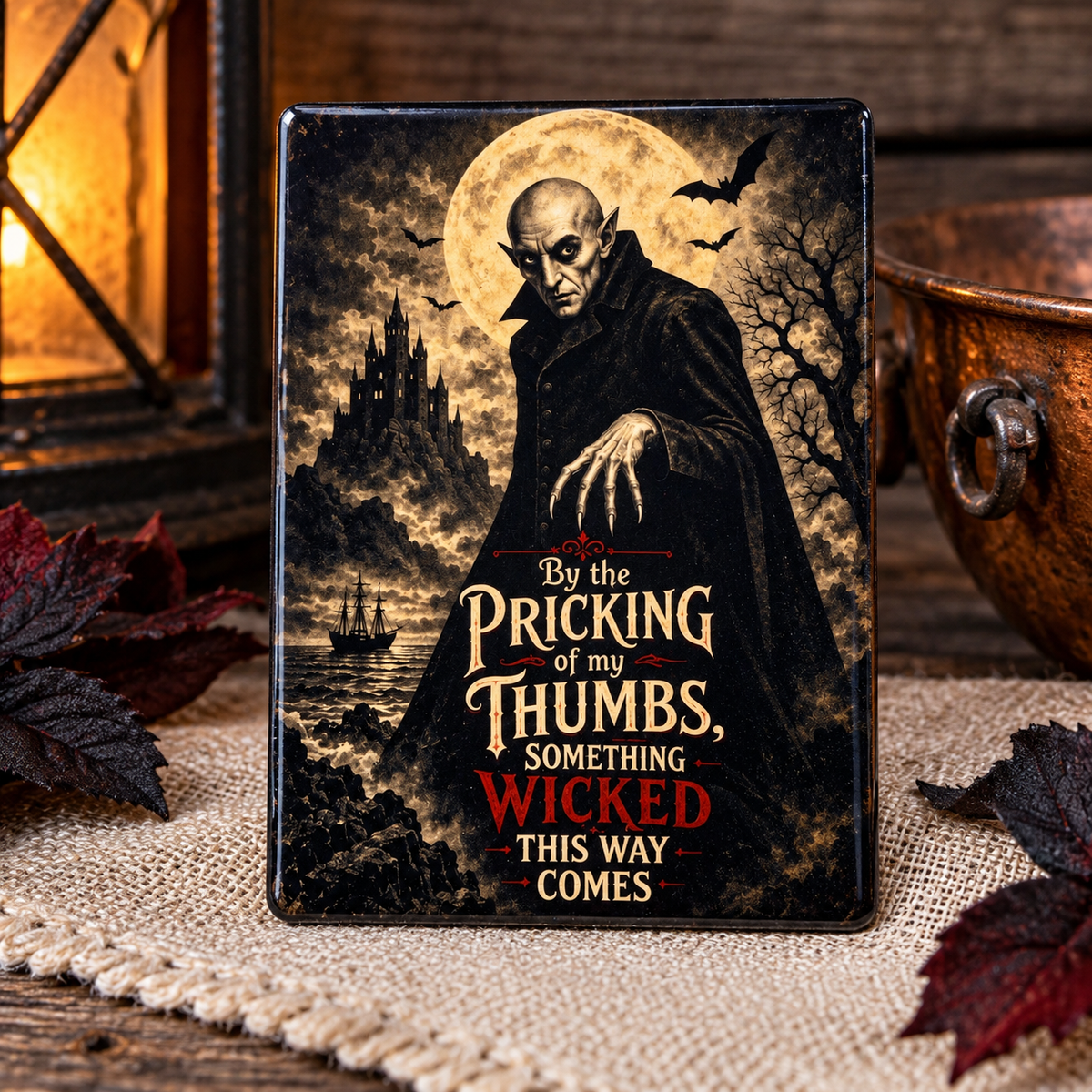 Nosferatu Gothic Vampire Ceramic Magnet | Something Wicked This Way Comes