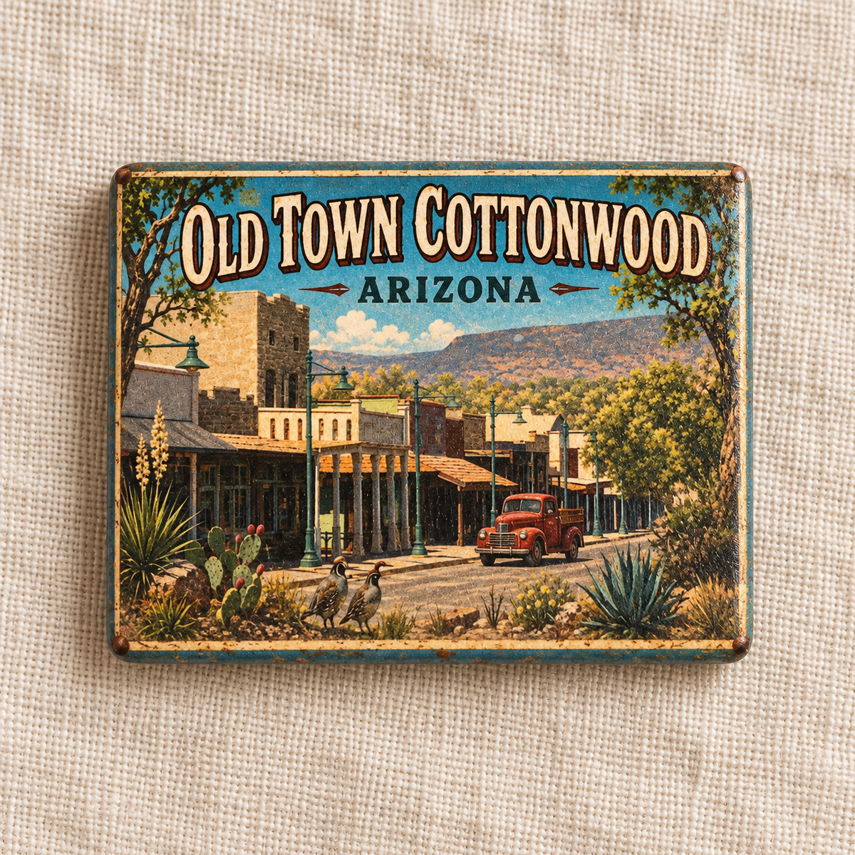 Old Town Cottonwood Ceramic Magnets