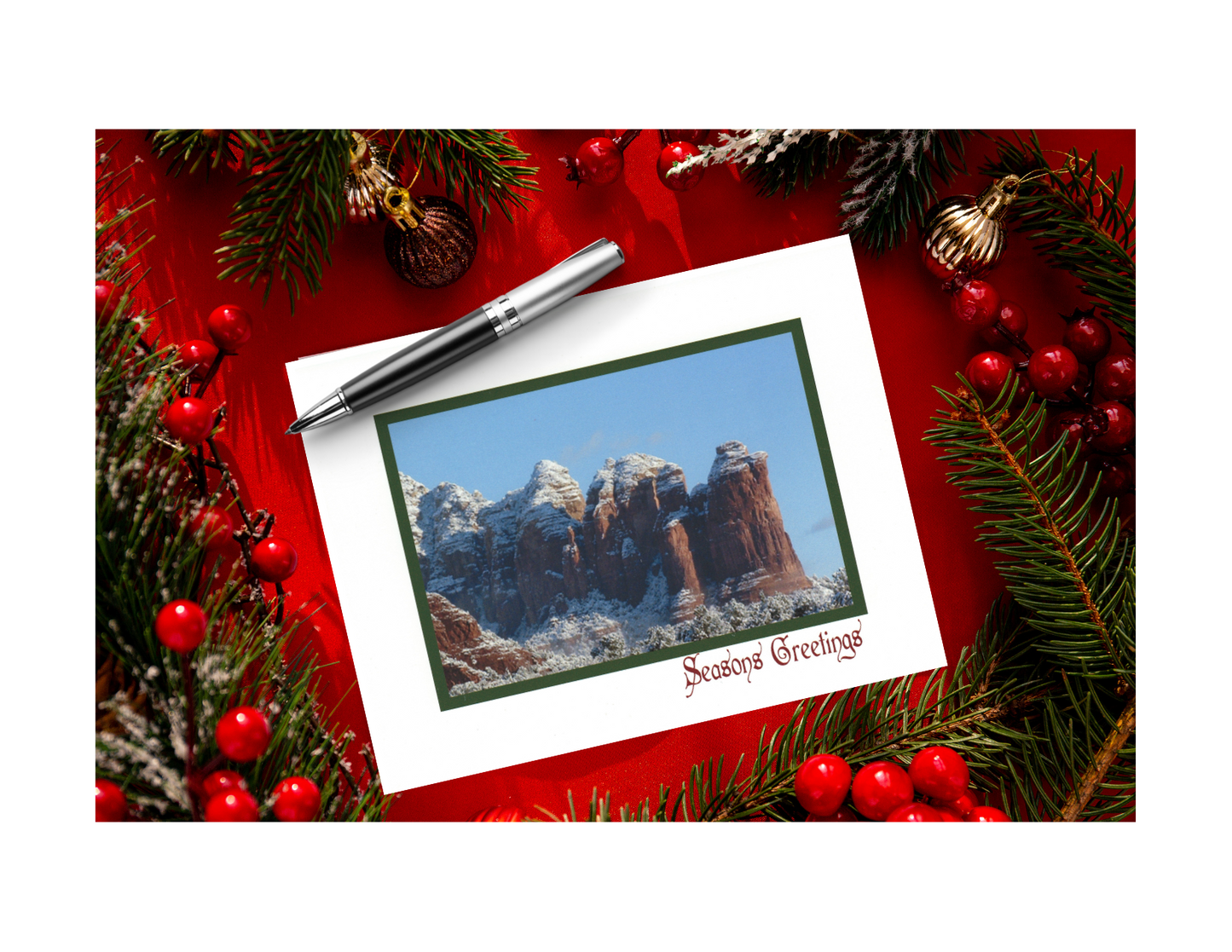 Coffee Pot Rock Seasons Greetings Note Card Set