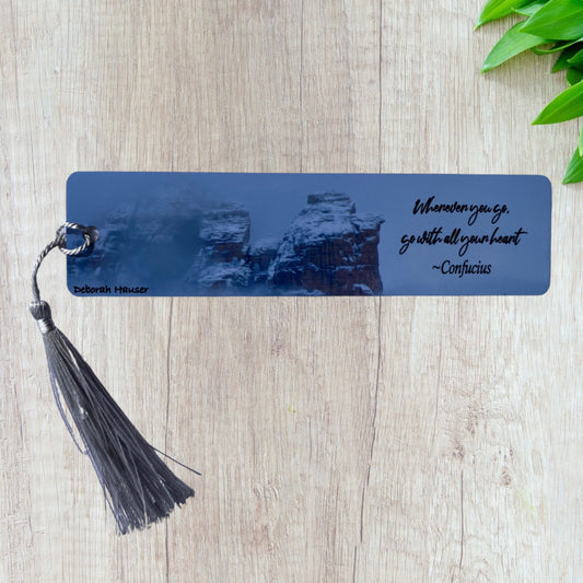 Bookmark-Metal bookmark featuring original photograph of Coffeepot Rock in Sedona AZ