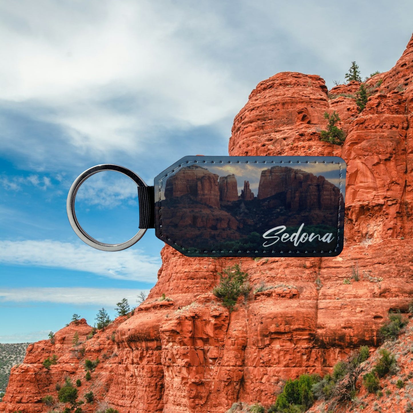 Keychain Close up of Iconic Cathedral Rock in Sedona