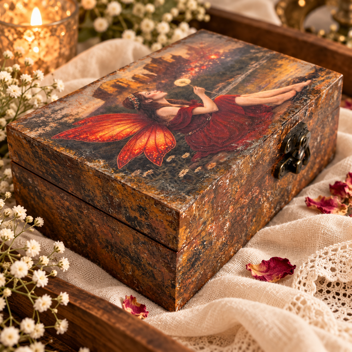 Sedona Wishes – Hand-Painted Fairy Keepsake Box
