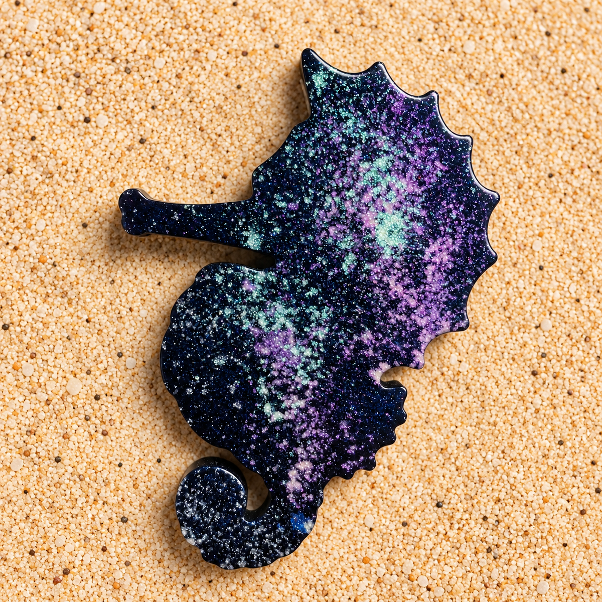 Galaxy Sea Horse Resin Magnet