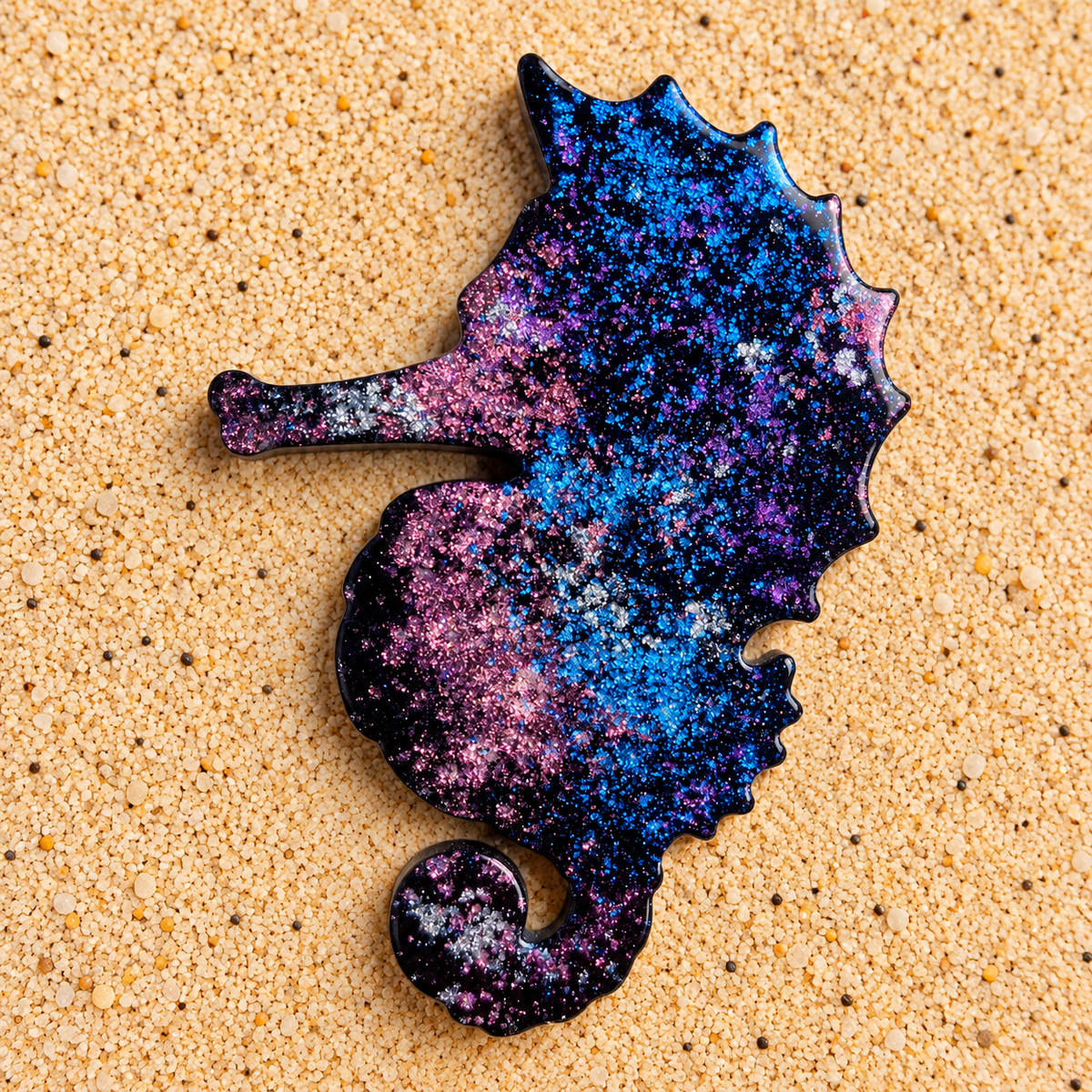 Galaxy Sea Horse Resin Magnet