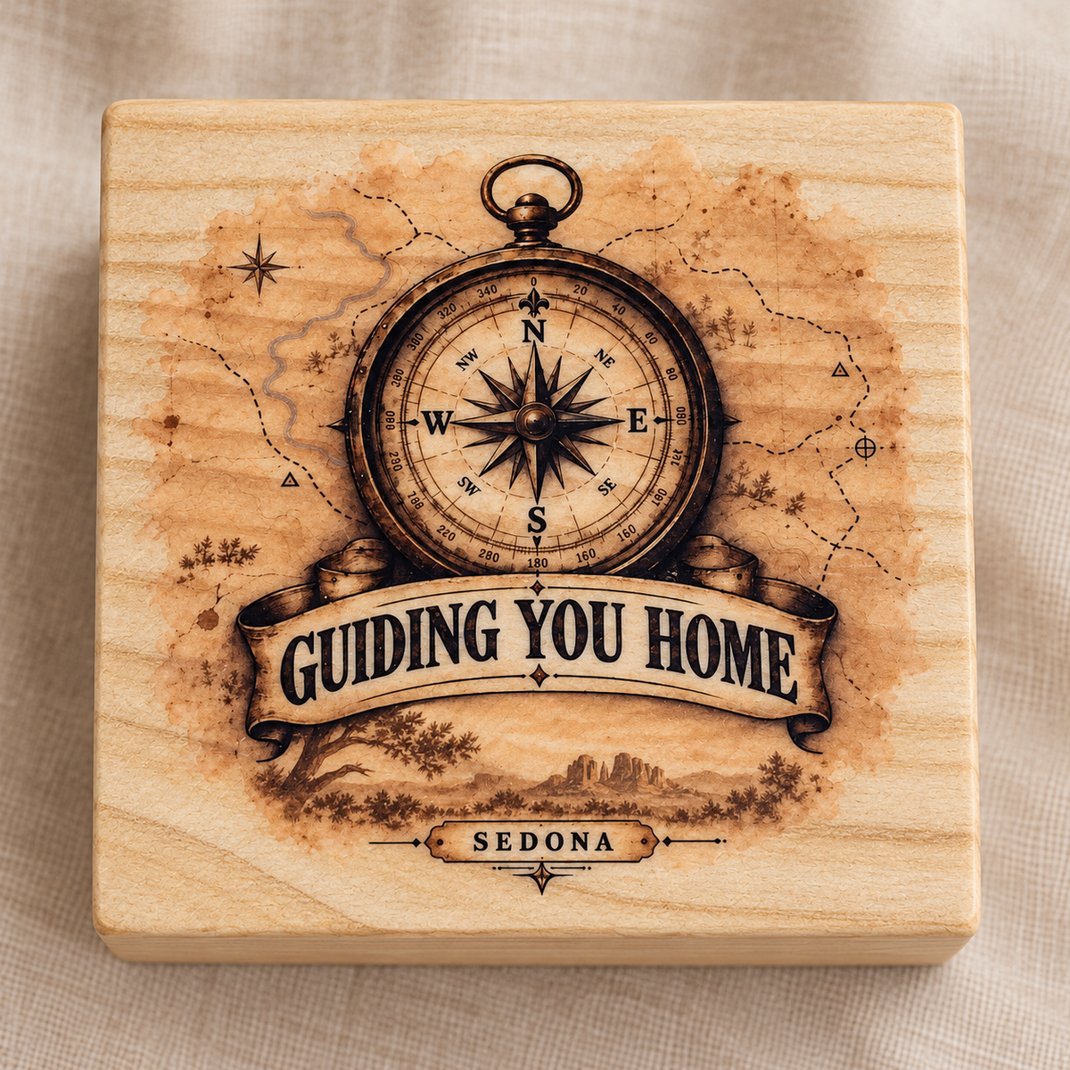 Find Your Way - Compass Keepsake Box