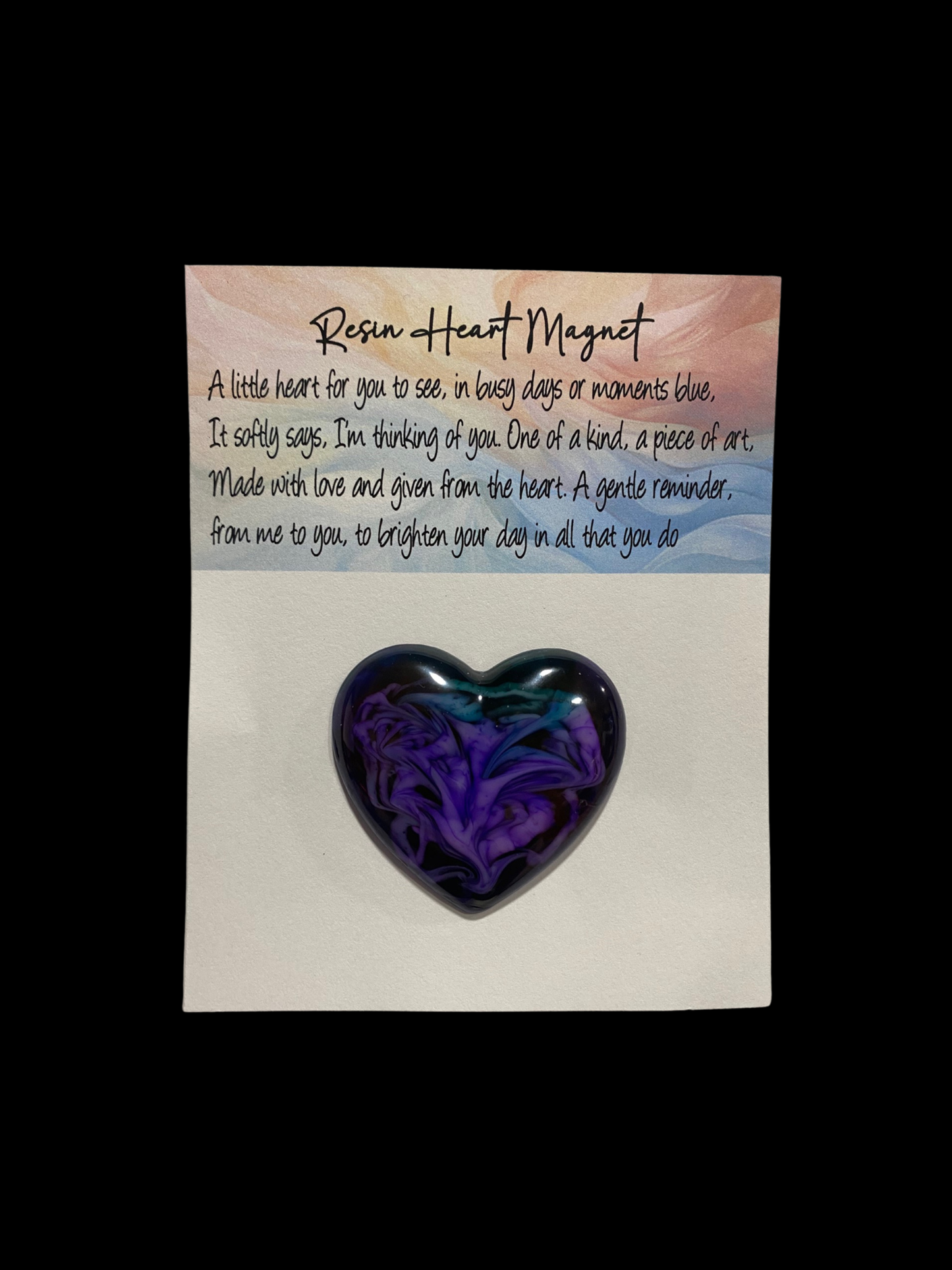 Magnet Resin Motivational Heart