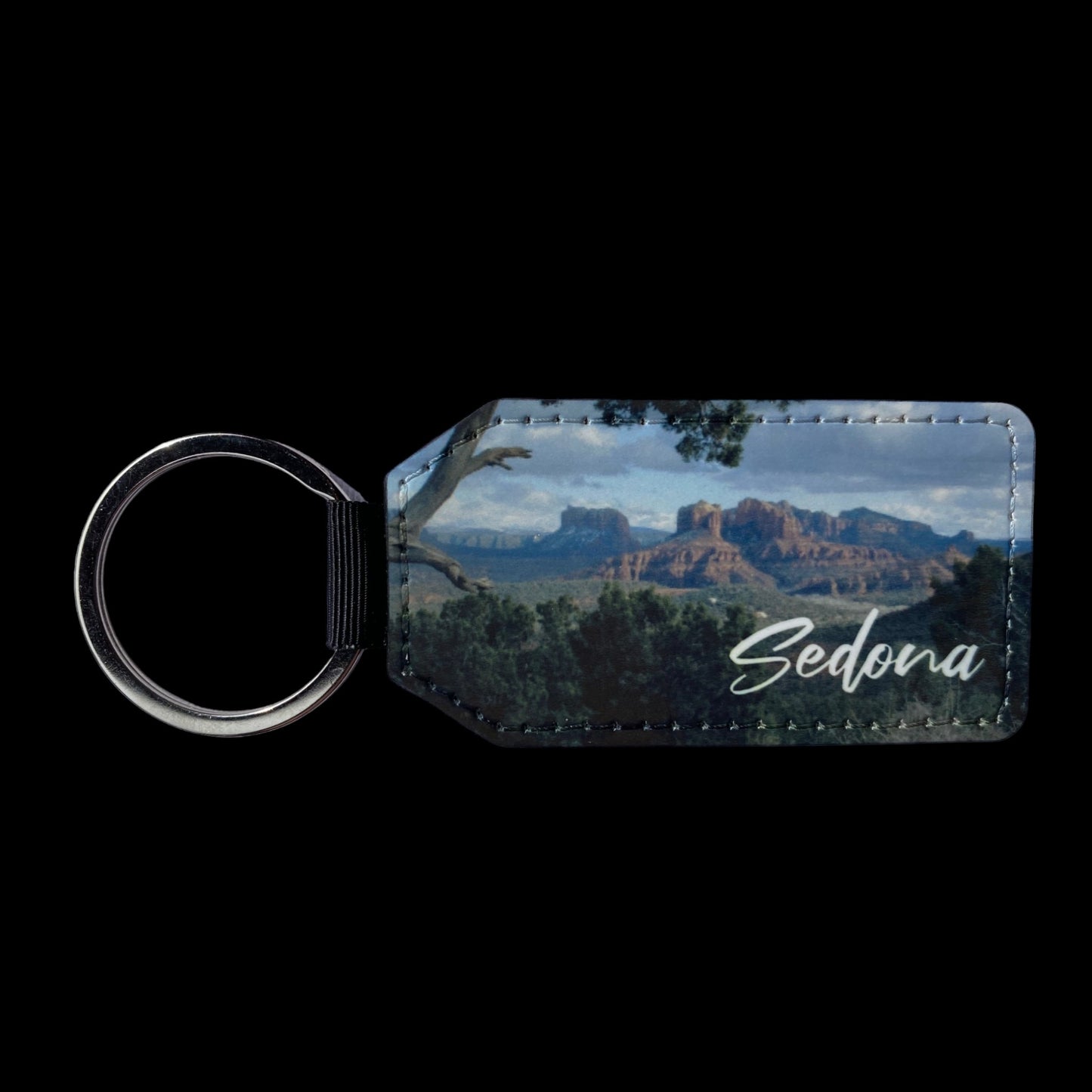 Keychain Original photograph of Cathedral Rock and Courthouse Rock Sedona Arizona