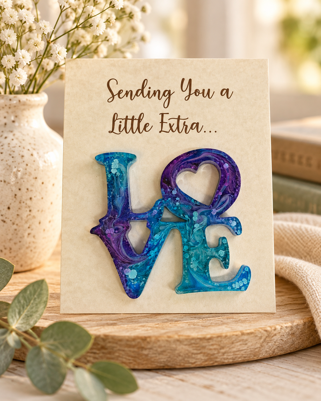 Handcrafted Resin LOVE Magnets | A Little Extra Love