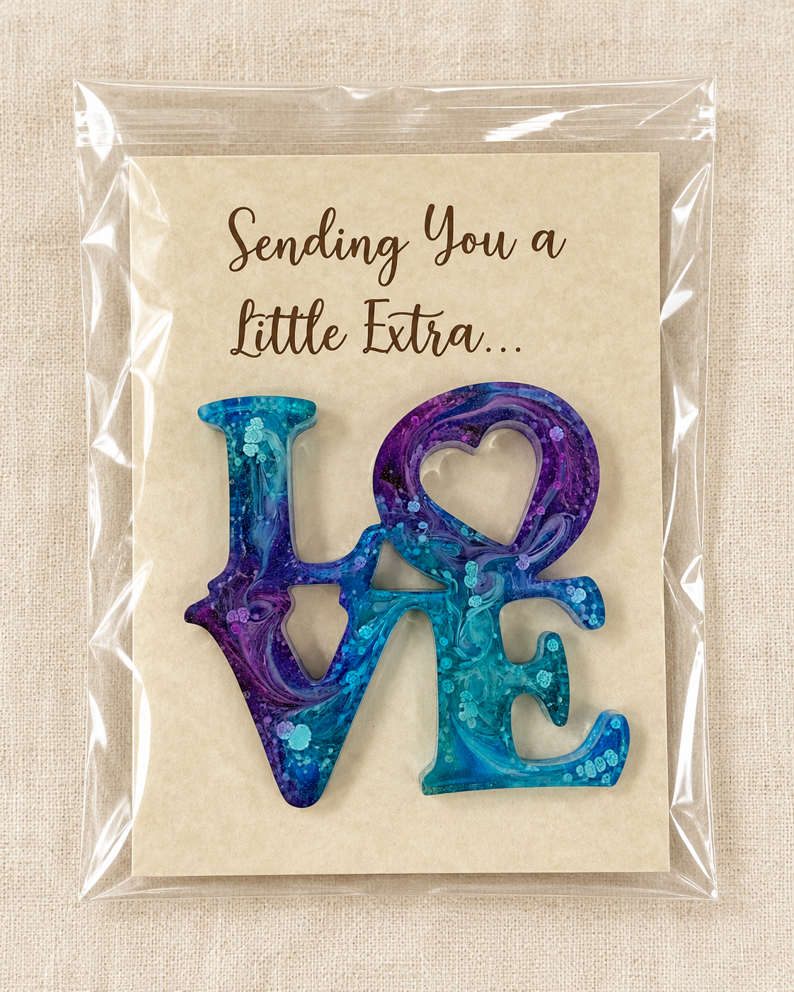 Handcrafted Resin LOVE Magnets | A Little Extra Love