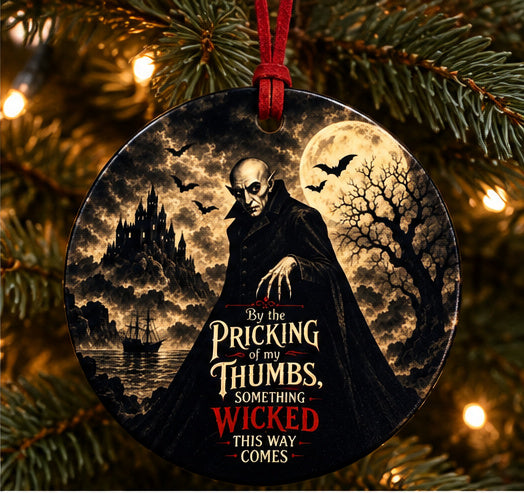 Nosferatu Gothic Halloween Ceramic Ornament | Something Wicked This Way Comes