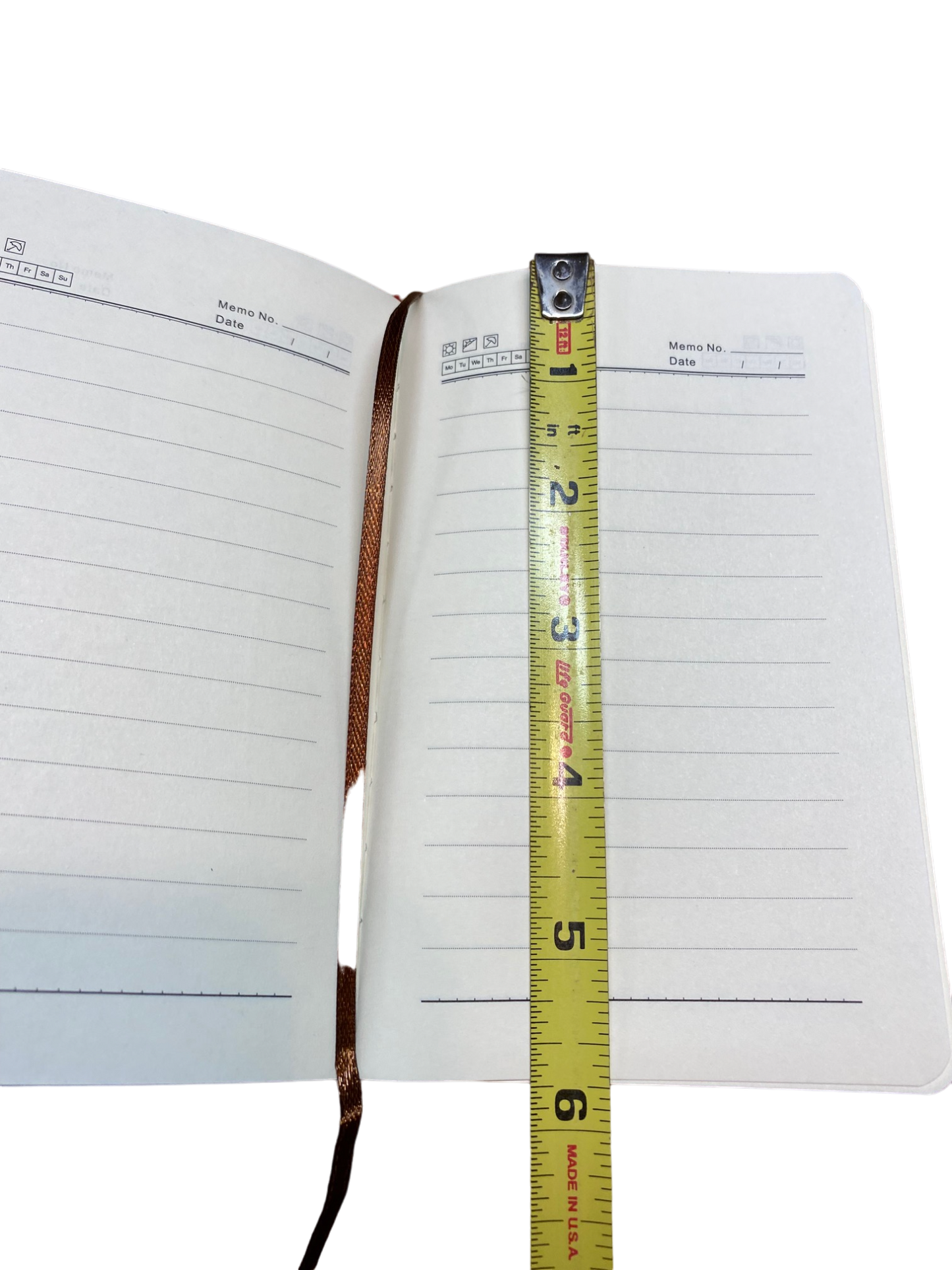 Journal pages measure approx 5.75 inches in height