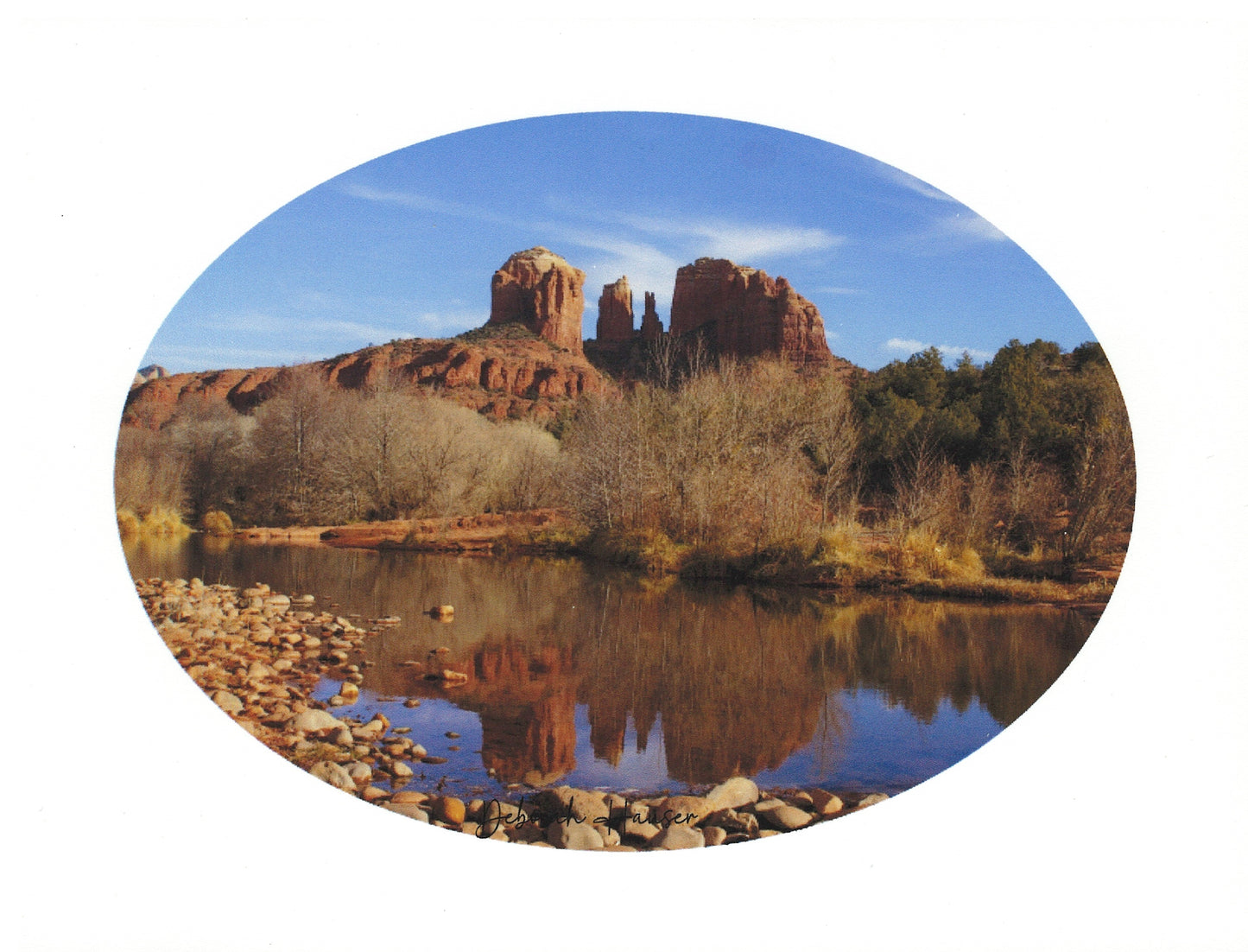 Reflections Of Cathedral Rock, Note Card Set