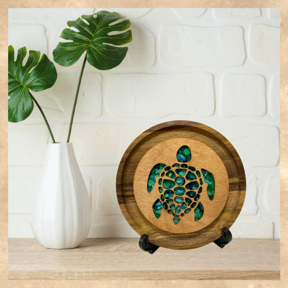 Green Sea Turtle Hand Painted Art