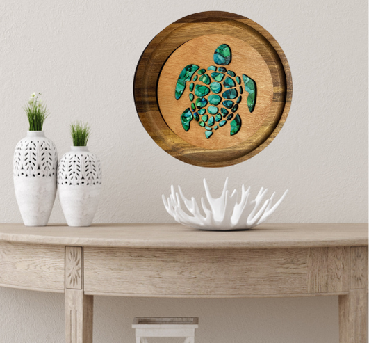 Green Sea Turtle Hand Painted Art